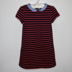 Cyrillus navy & red fleece lined dress 6